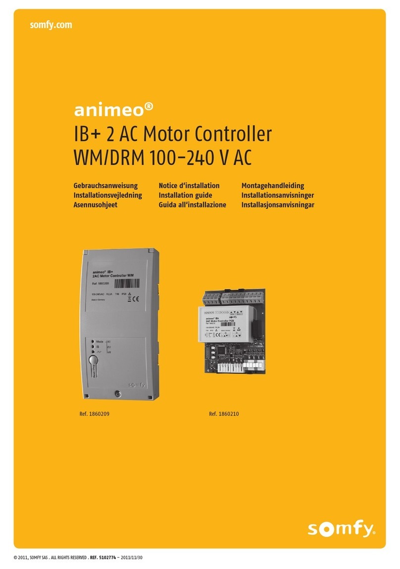SOMFY animeo WM/DRM 100-240 V AC User manual SOMFY animeo WM/DRM 100-240 V AC User manual
