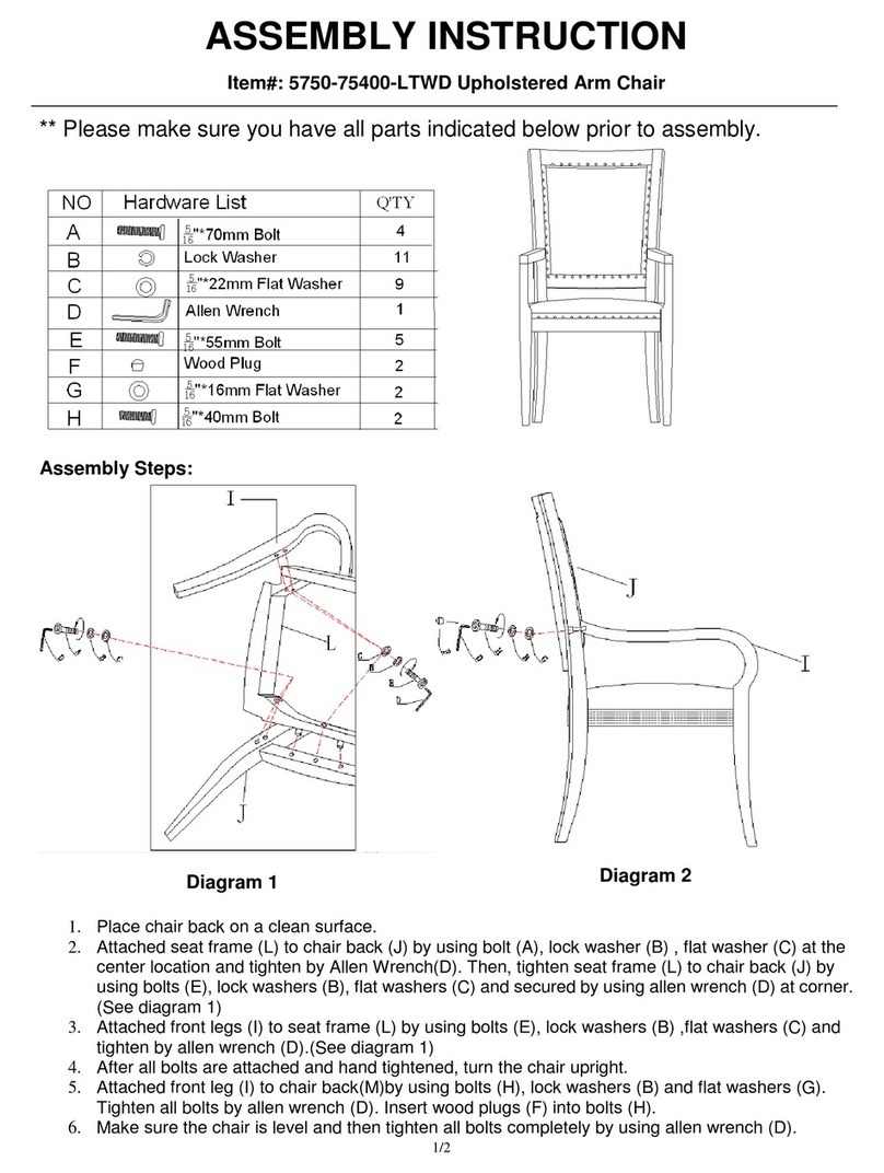 Hooker Furniture 5750-75400-LTWD User manual Hooker Furniture 5750-75400-LTWD User manual