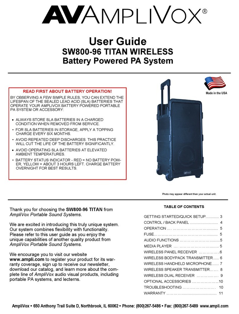 AmpliVox SW800-96-01 user guide