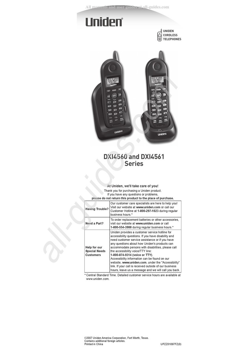 Uniden DX14560 Series User manual