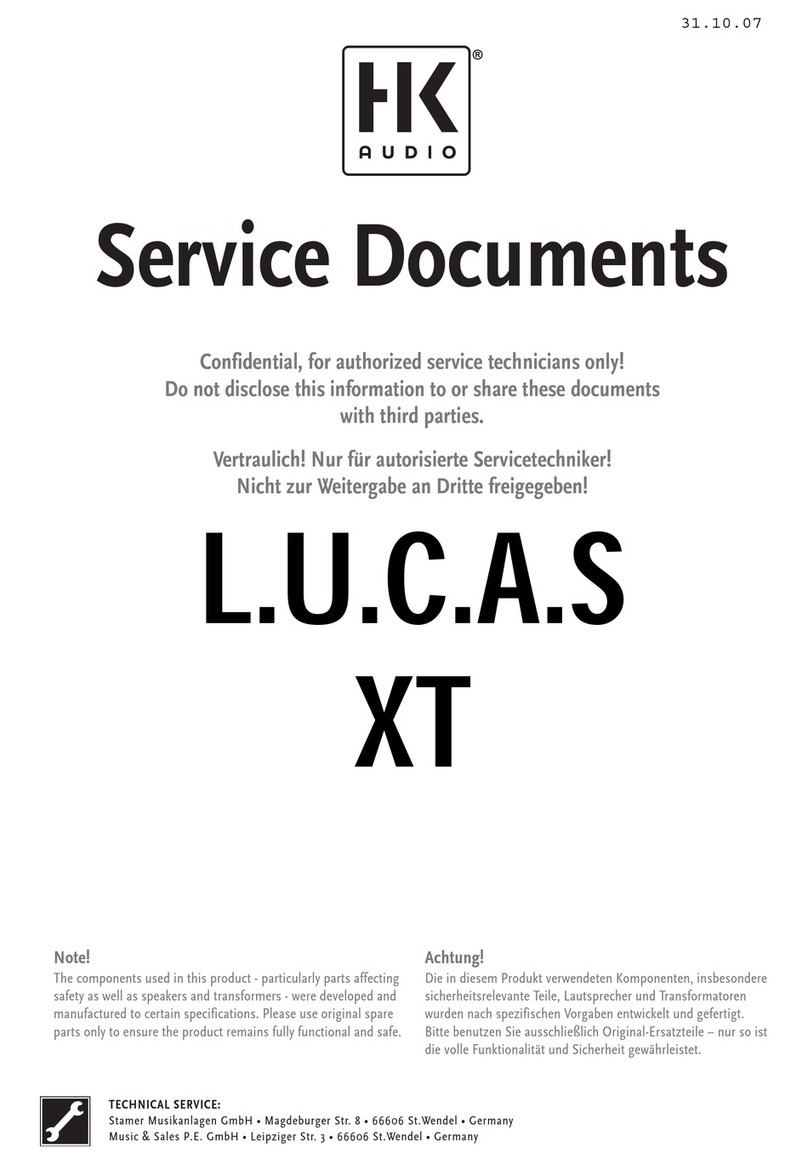 HK Audio LUCAS XT Technical manual