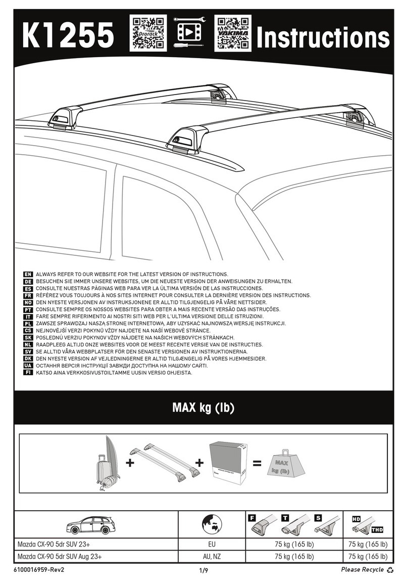 Prorack K1255 User manual