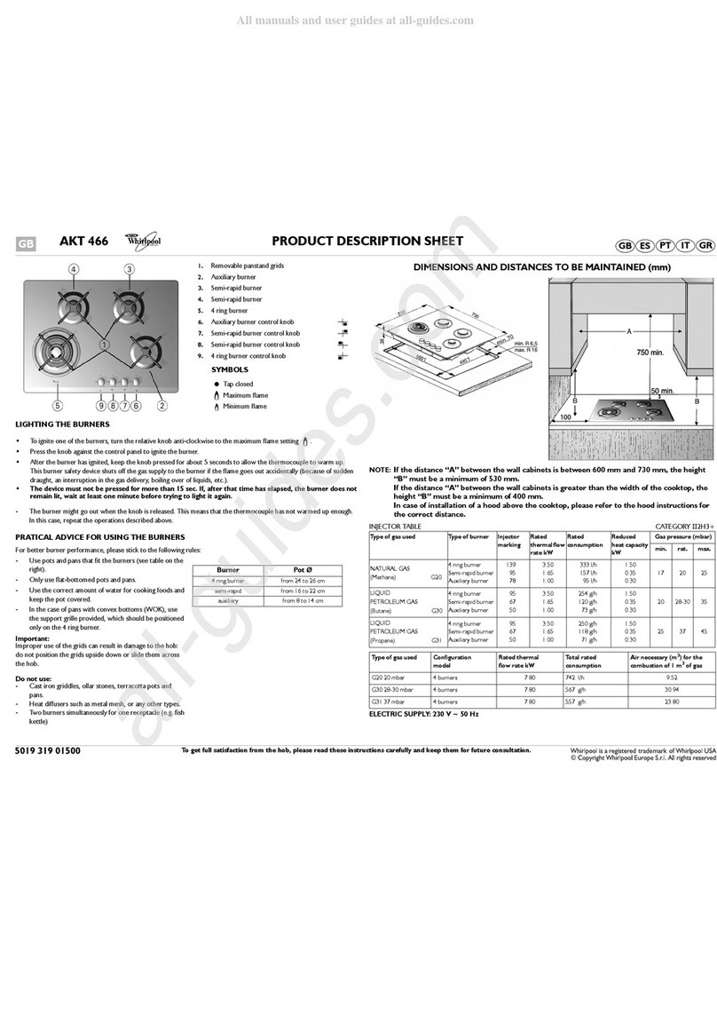 Whirlpool AKT 466 User manual