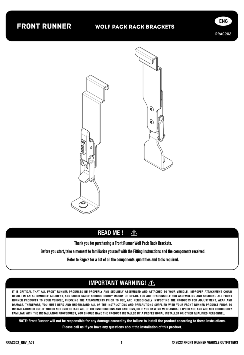 Front Runner RRAC202 User manual Front Runner RRAC202 User manual