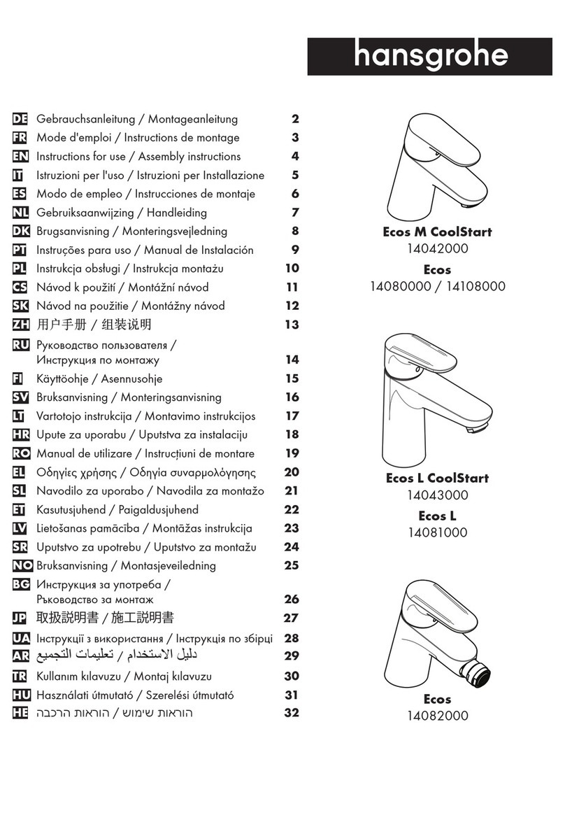 Hans Grohe Ecos M CoolStart 14042000 Instructions for use/assembly instructions Hans Grohe Ecos M CoolStart 14042000 Instructions for use/assembly instructions