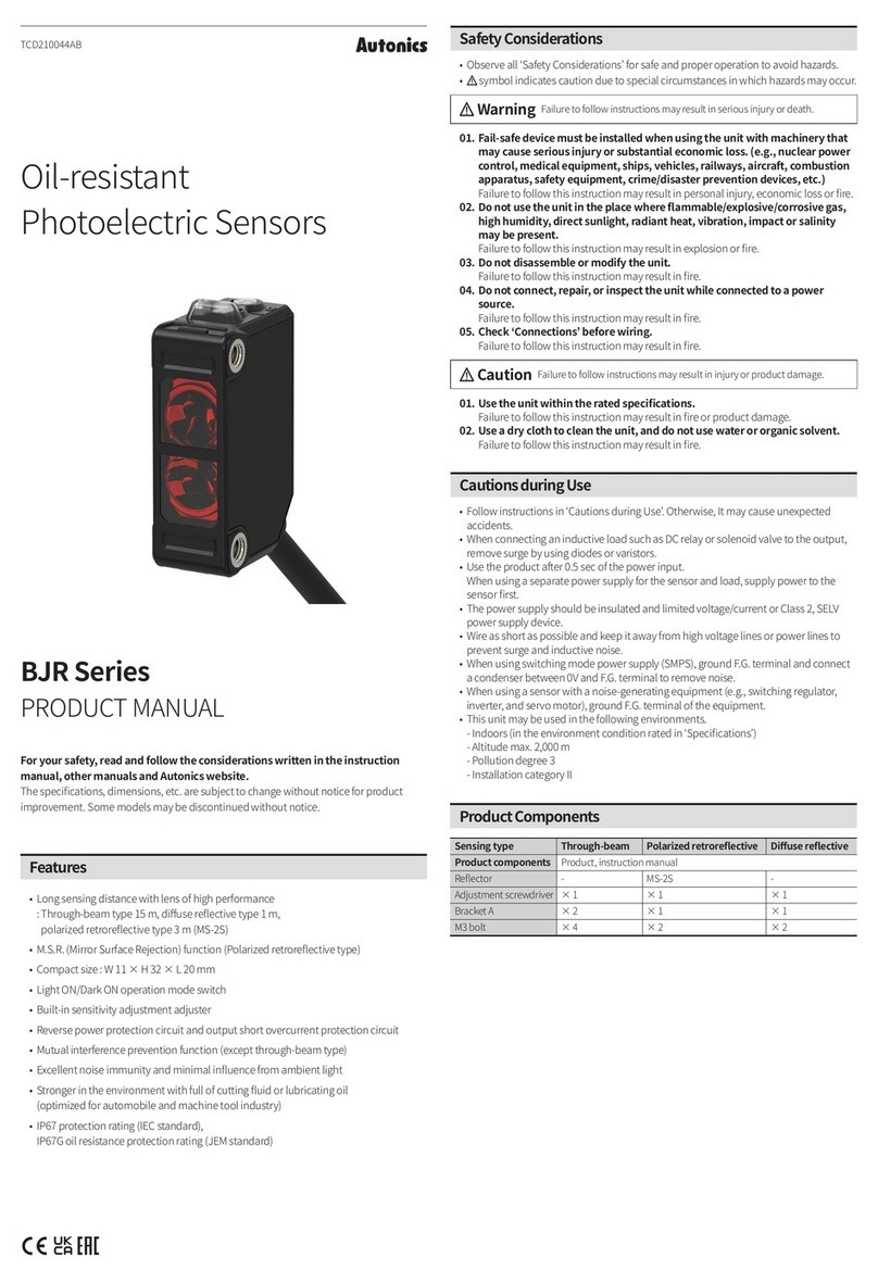 Autonics BJR Series User manual