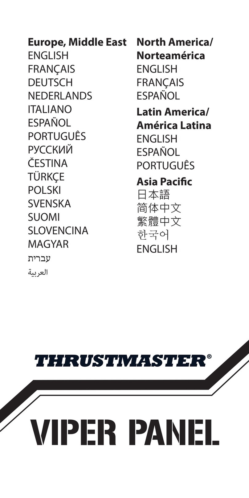 Thrustmaster VIPER PANEL user manual
