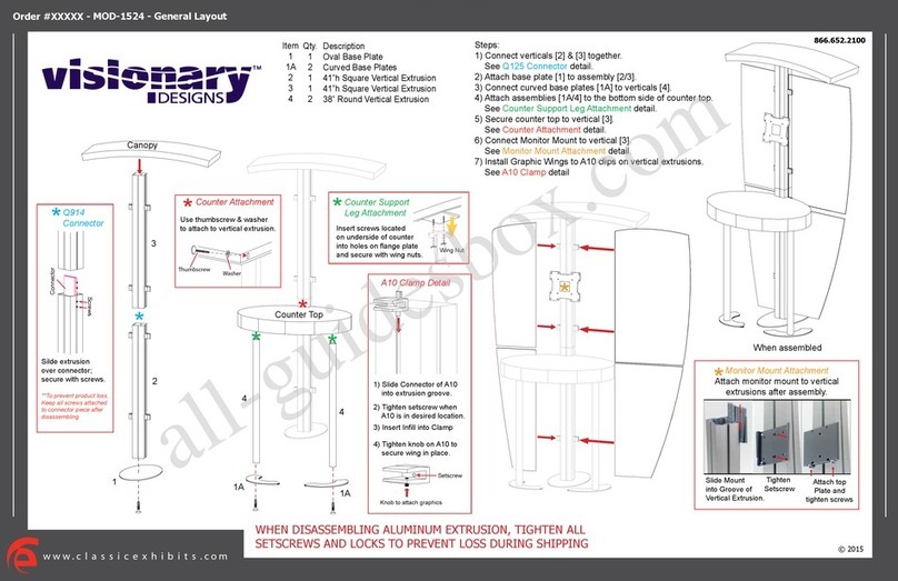 Classic Exhibits visionary design MOD-1524 Assembly instructions Classic Exhibits visionary design MOD-1524 Assembly instructions