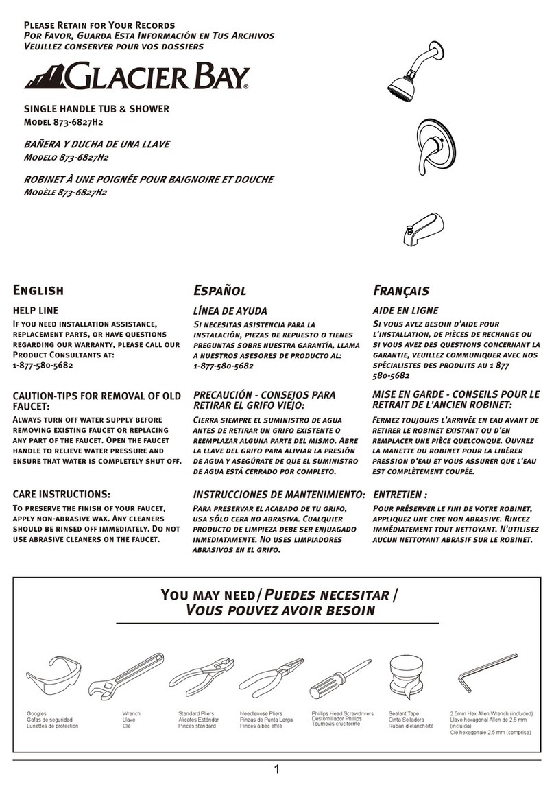 Glacier bay 873-6827H2 User manual Glacier bay 873-6827H2 User manual