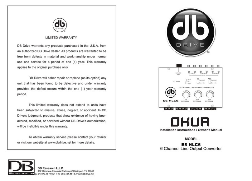 DB Research OKUR E5 HLC6 Installation instructions & owner's manual DB Research OKUR E5 HLC6 Installation instructions & owner's manual