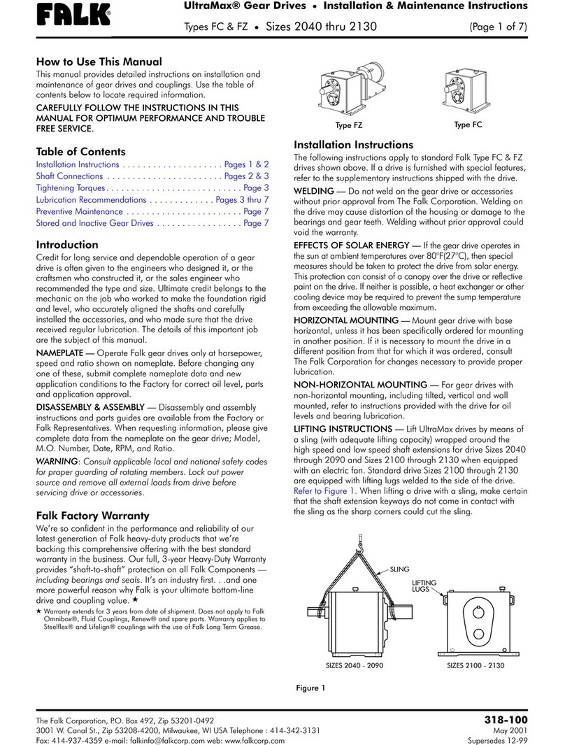 FALK UltraMax FC Installation and operating instructions