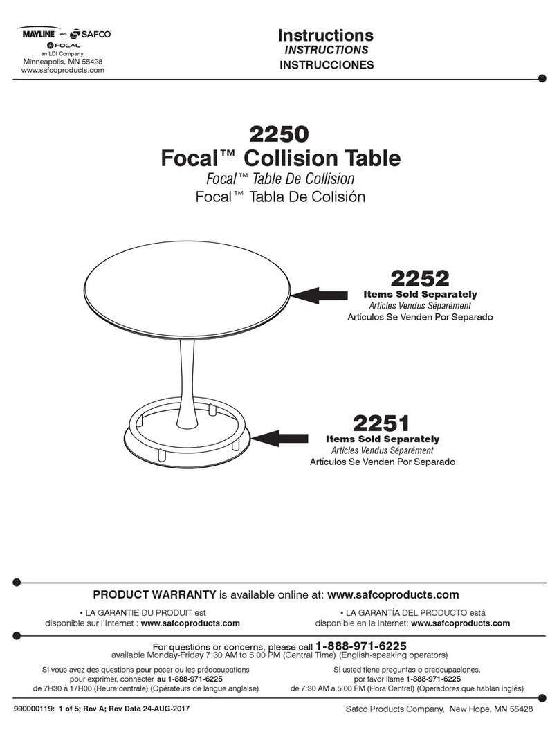 LDI Mayline Safco Focal 2250 User manual LDI Mayline Safco Focal 2250 User manual