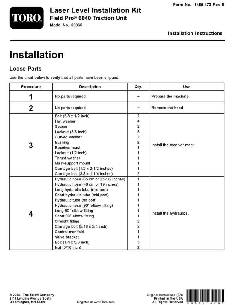 Toro 08865 installation instructions