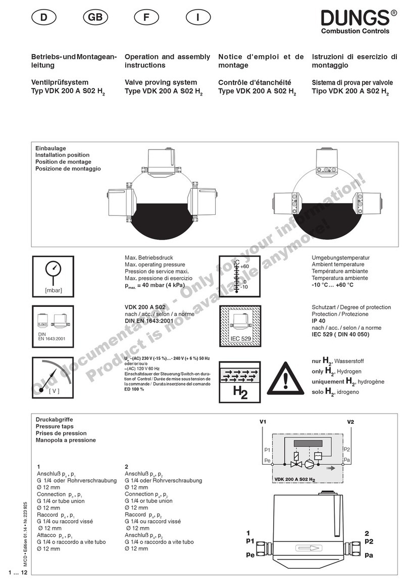 Dungs VDK 200 A S02 H2 Service manual
