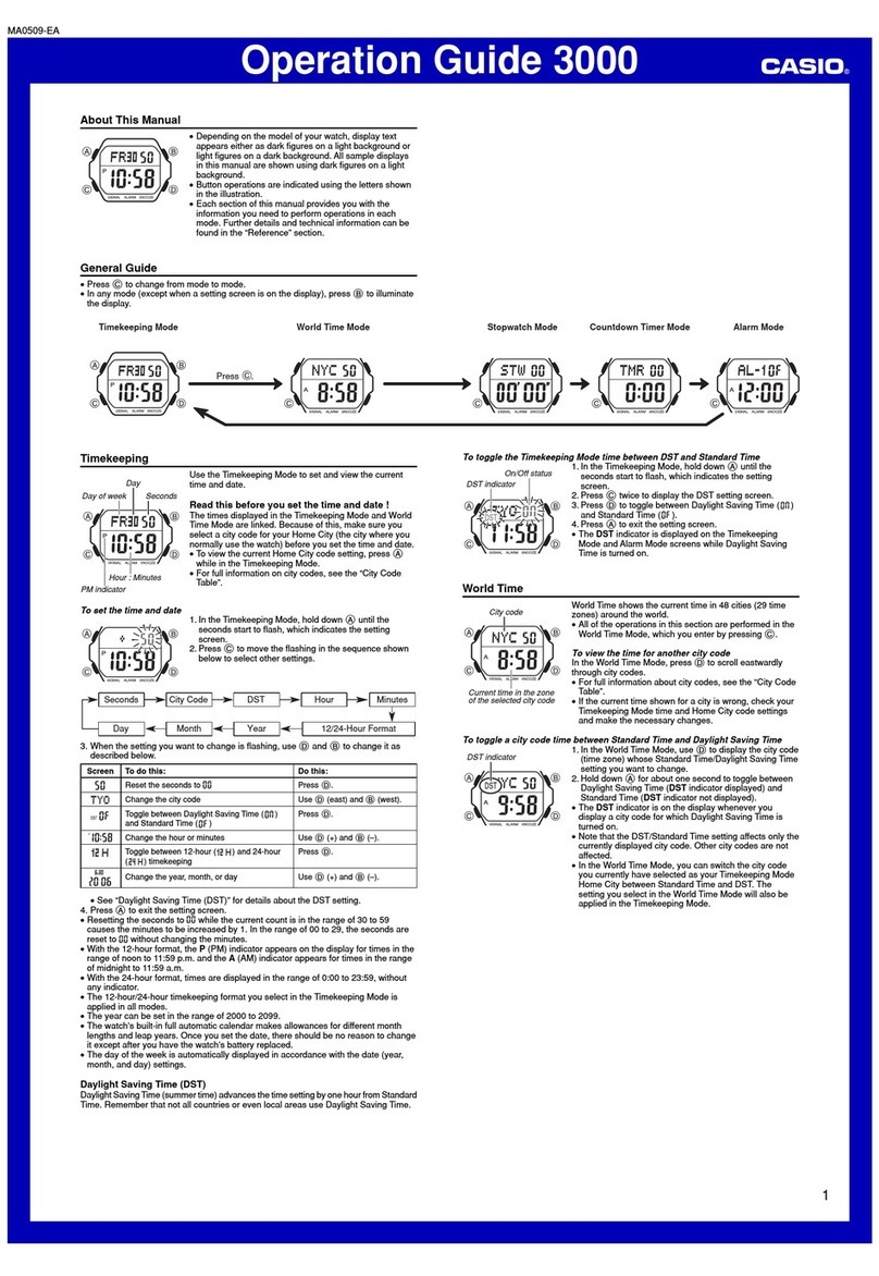 Casio 3000 User manual