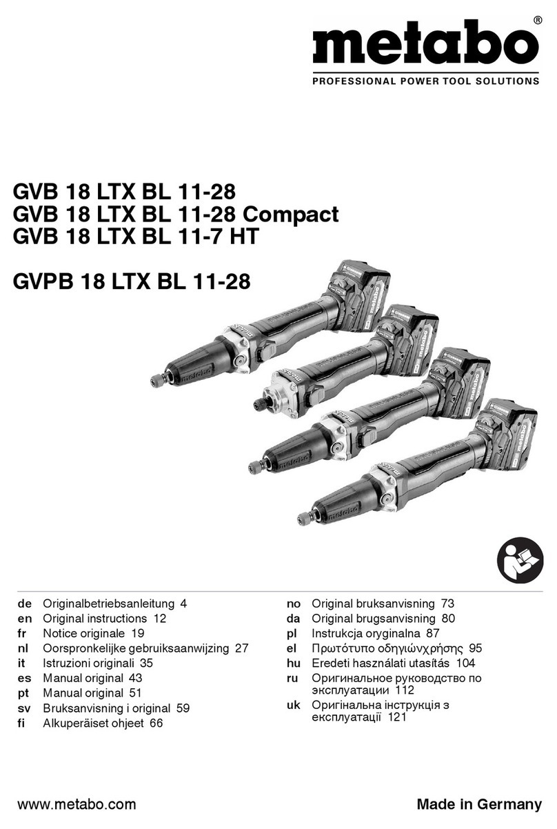 Metabo GVB 18 LTX BL 11-28 User manual