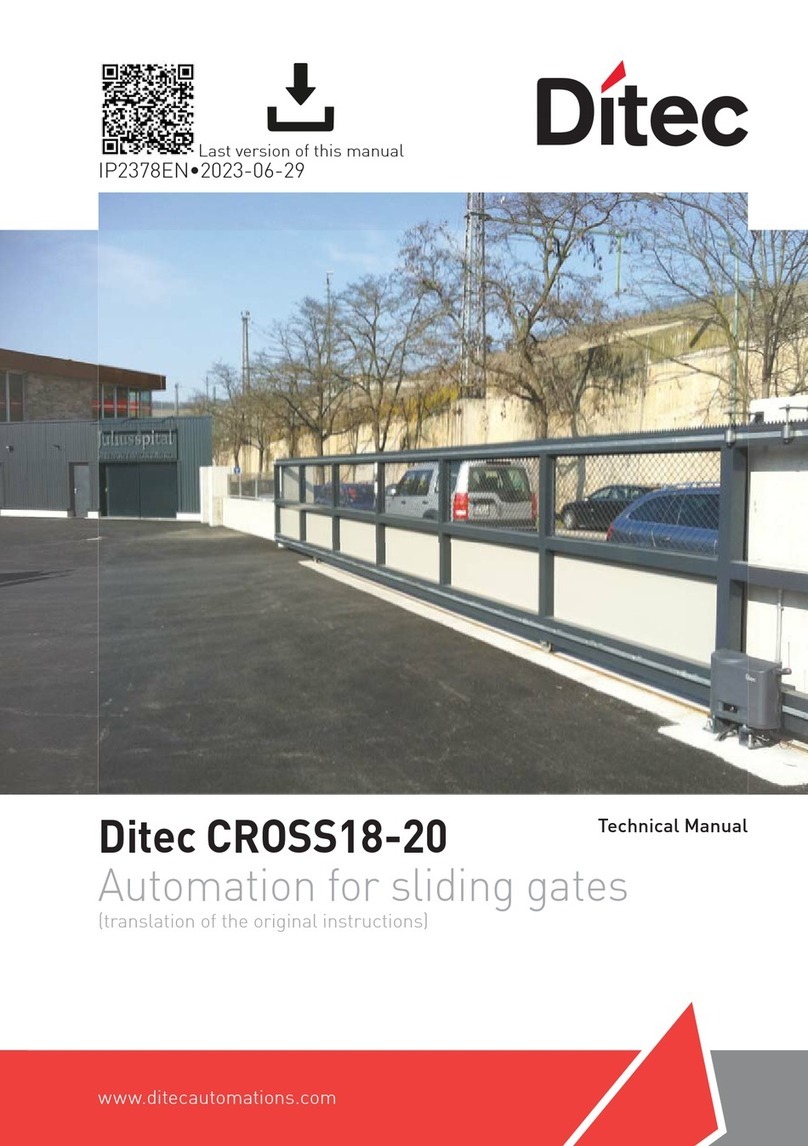DITEC CROSS18 User manual DITEC CROSS18 User manual