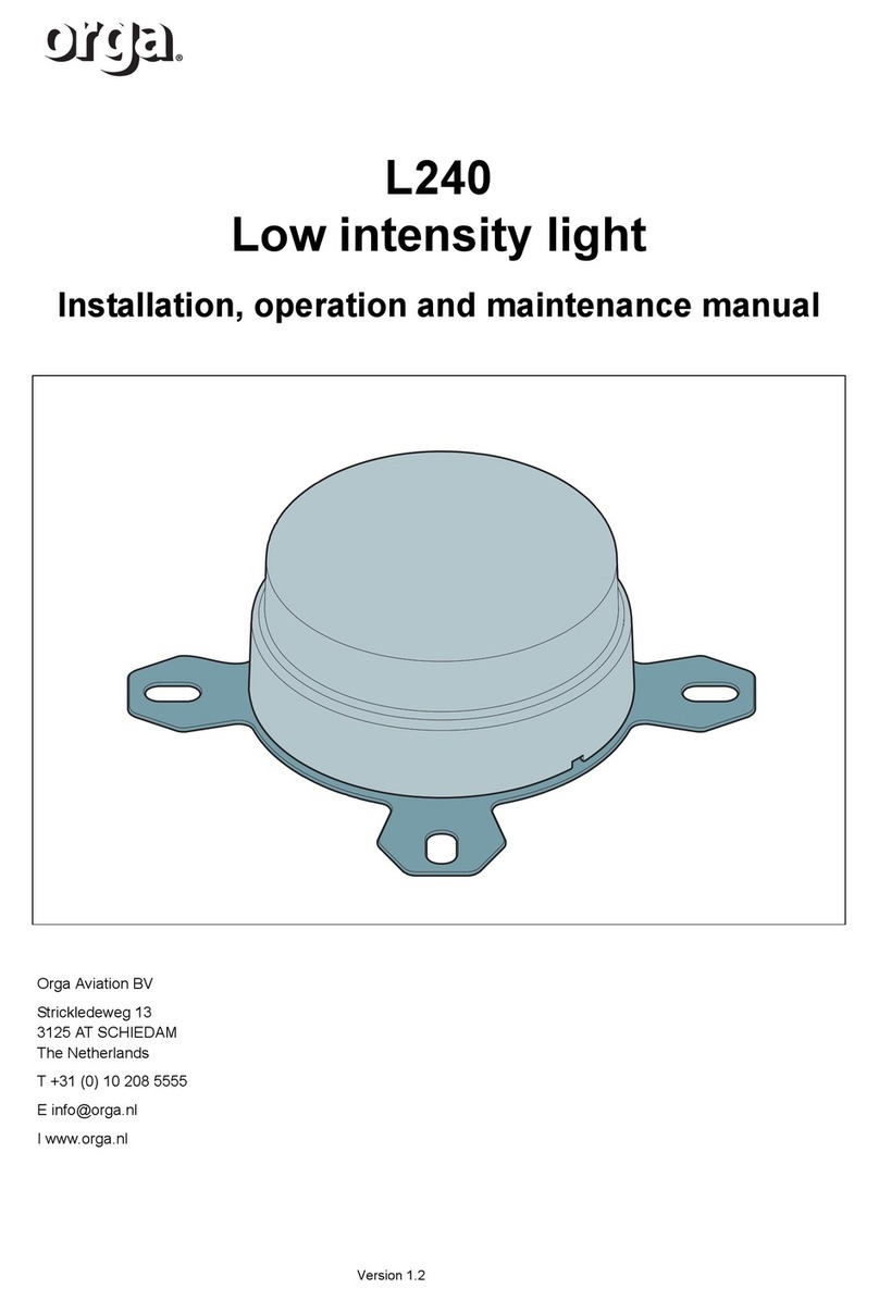 ORGA L240 Installation, operation and maintenance manual