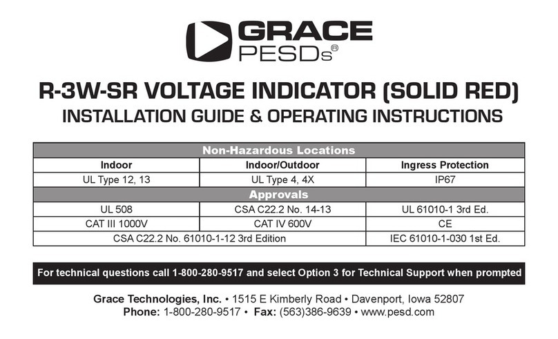 Grace R-3W-SR Installation Guide & Operating Instructions