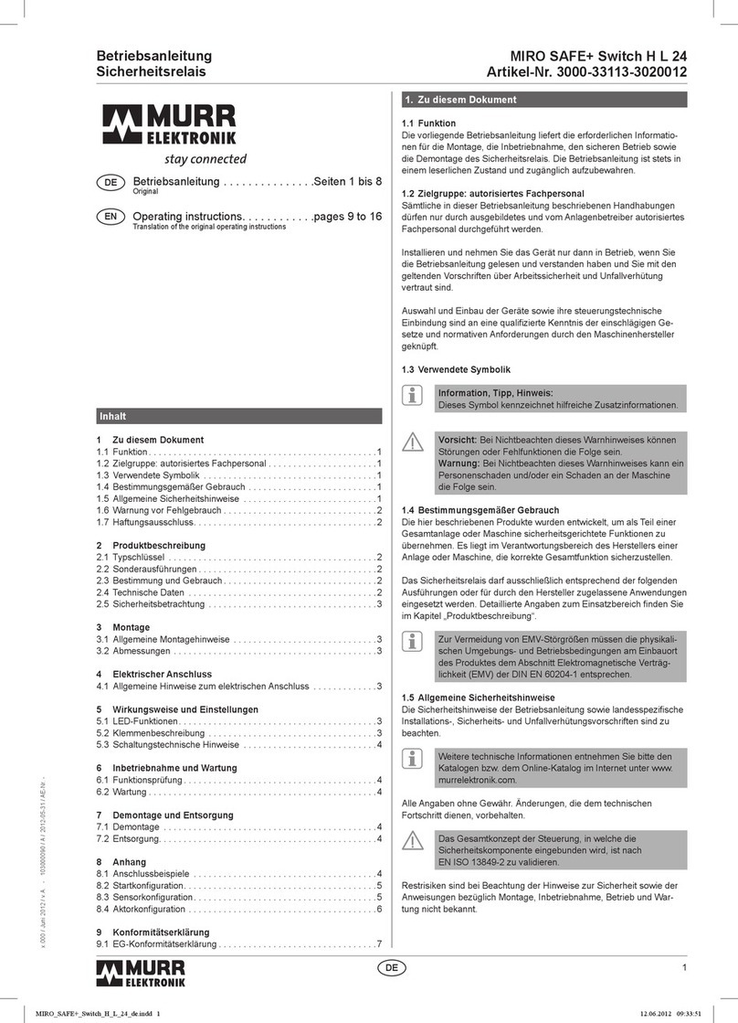 Murrelektronik MIRO SAFE+ Switch H L 24 User manual