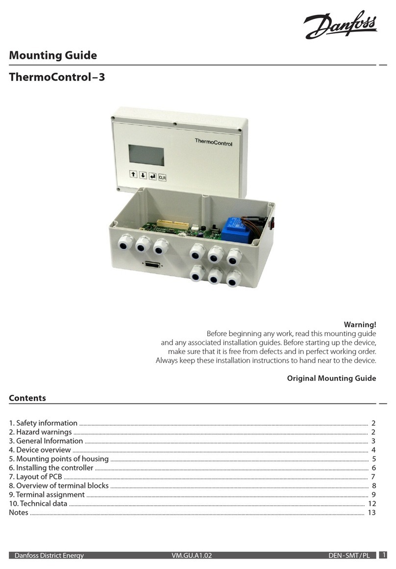 Danfoss ThermoControl-3 Installation instructions manual
