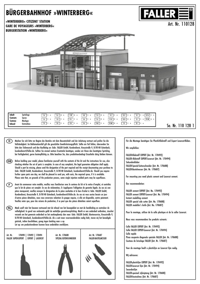 Faller WINTERBERG CITIZENS' STATION User manual