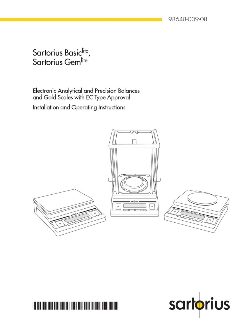 Sartorius Basiclite User manual