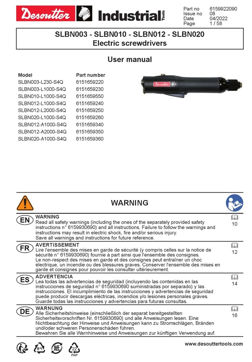 Desoutter SLBN003 Series User manual