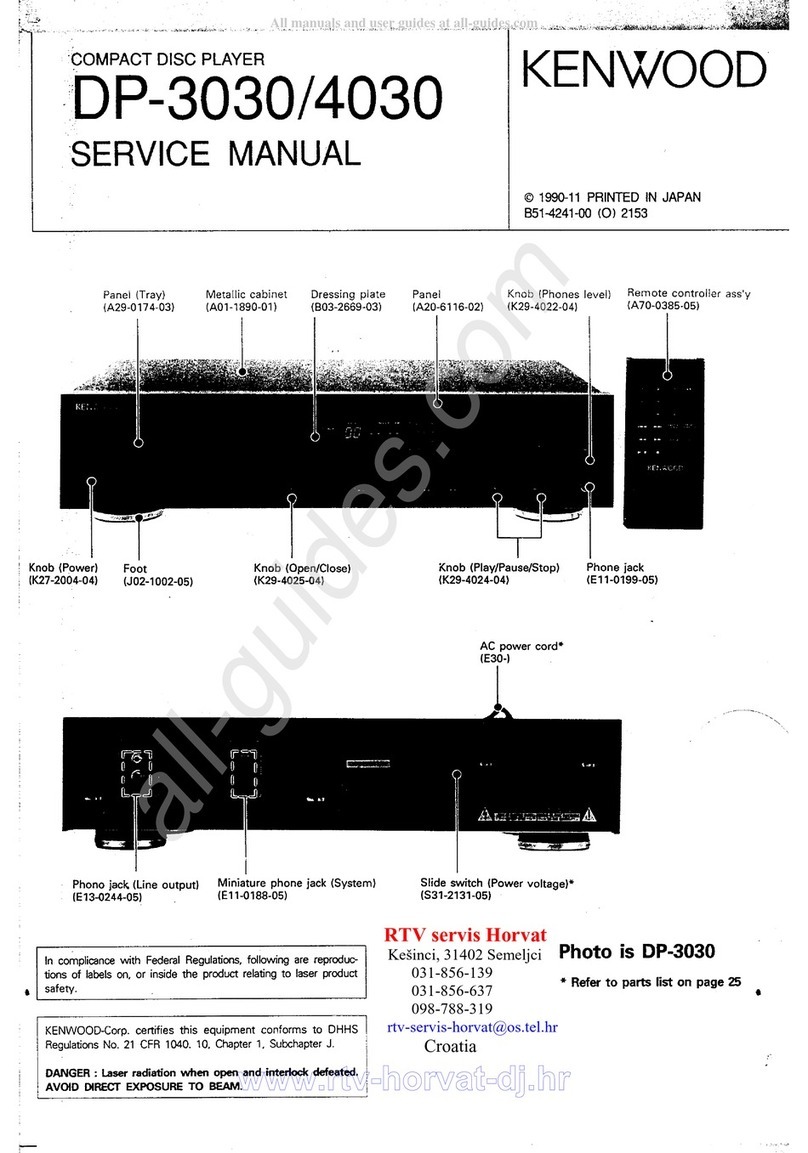Kenwood DP-3030 User manual