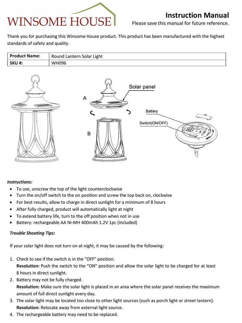 Winsome house WH096 instruction manual