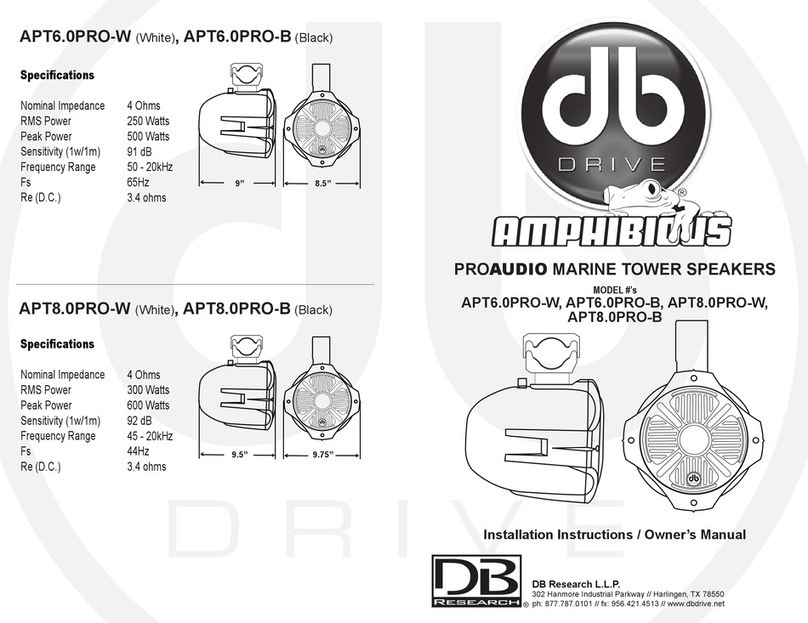 DB Drive Amphibious APT6.0PRO-W Installation instructions & owner's manual