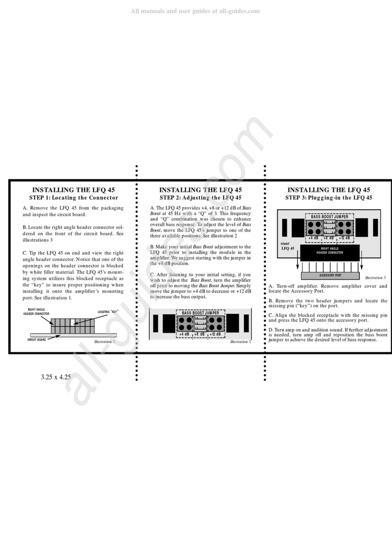 Xtant LFQ45 Instruction Manual