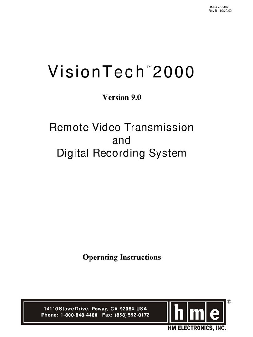 HME VisionTech 2000 operating instructions