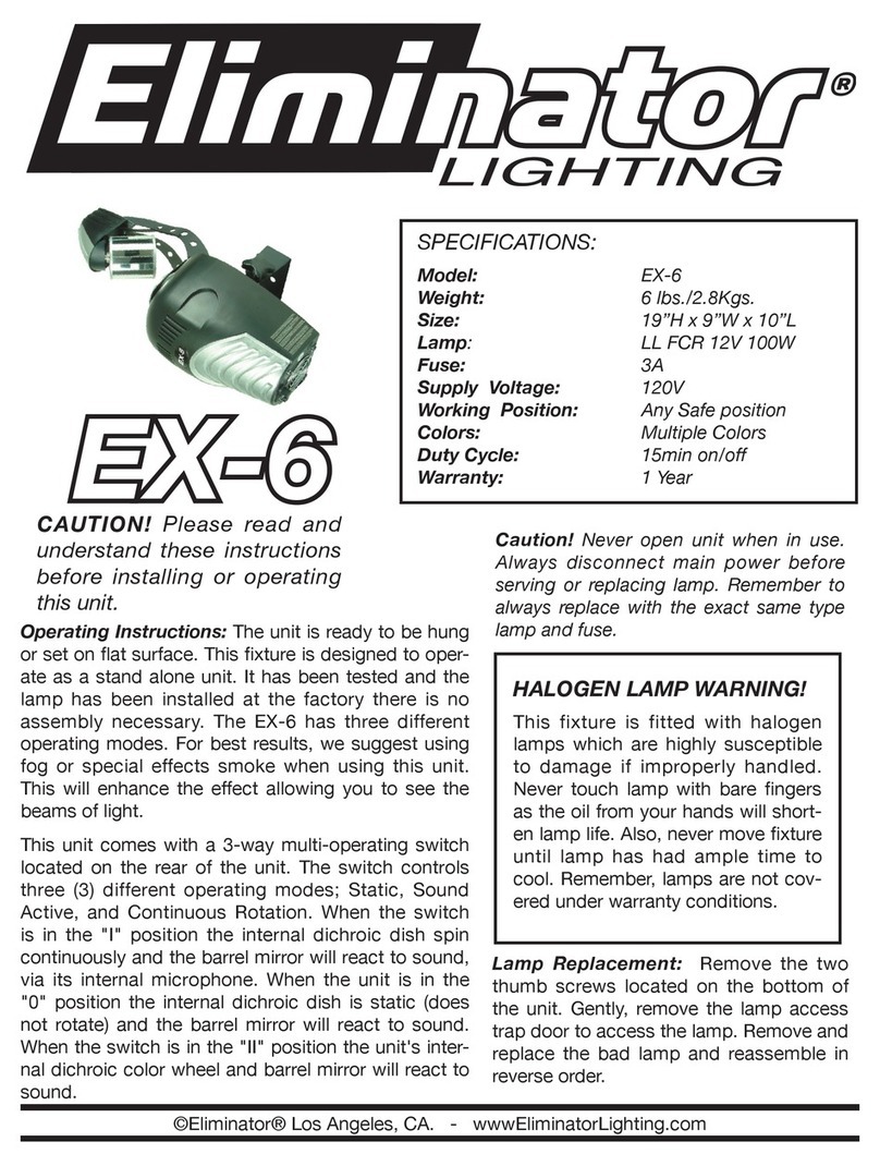 Eliminator Lighting EX-6 quick start guide