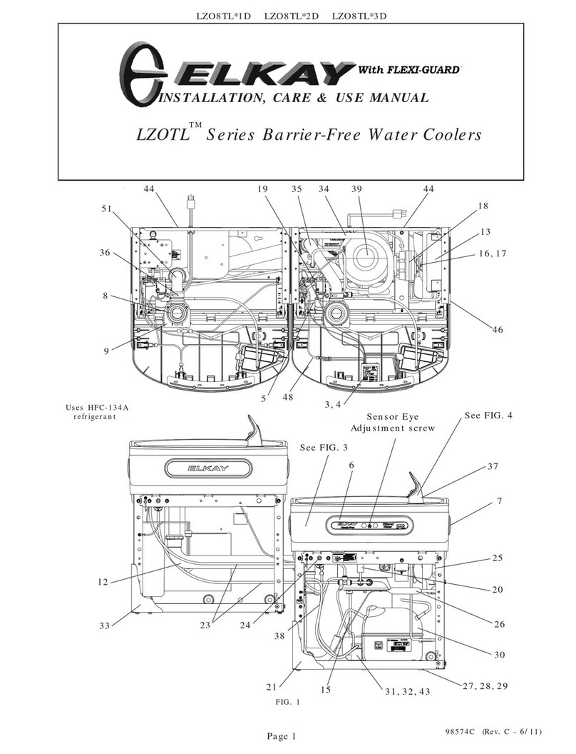 Elkay LZO8TL 1D Series Installation manual