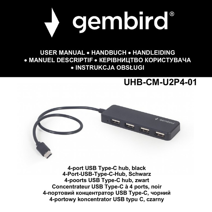 Gembird UHB-CM-U2P4-01 User manual