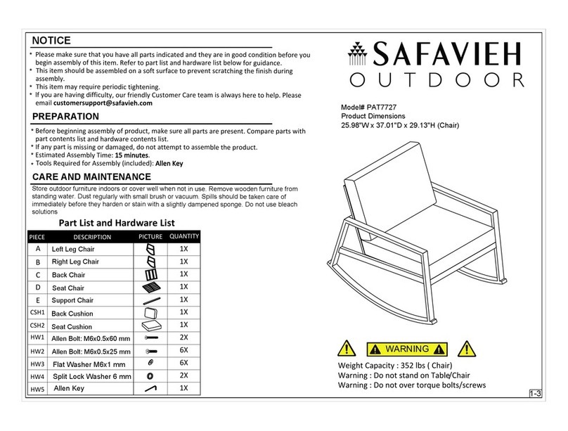 Safavieh Outdoor PAT7727 manual