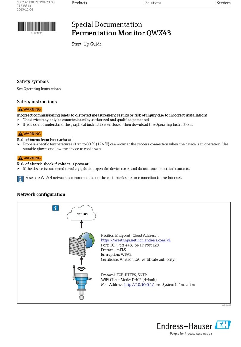 Endress+Hauser QWX43 Operator's manual