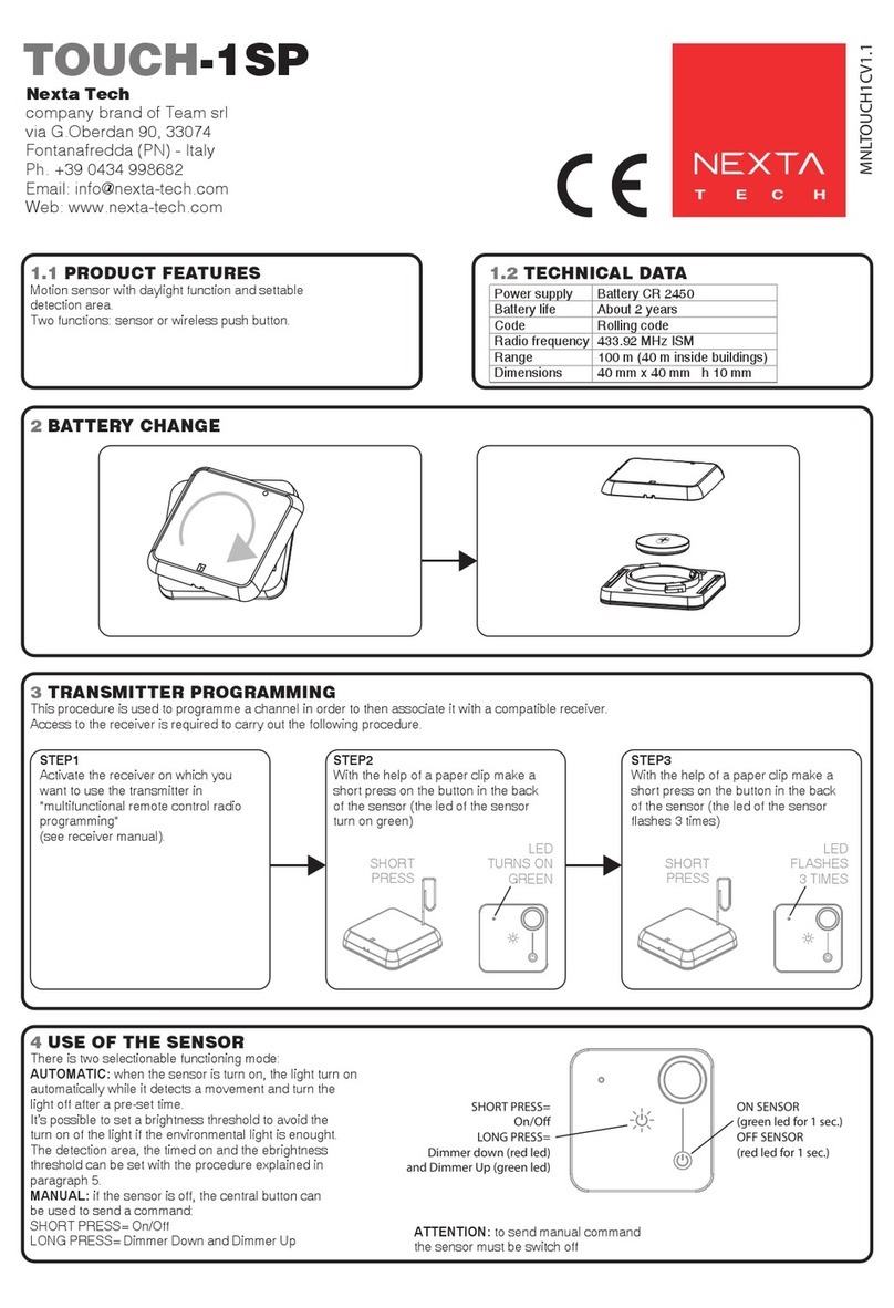 Nexta Tech TOUCH-1SP quick start guide