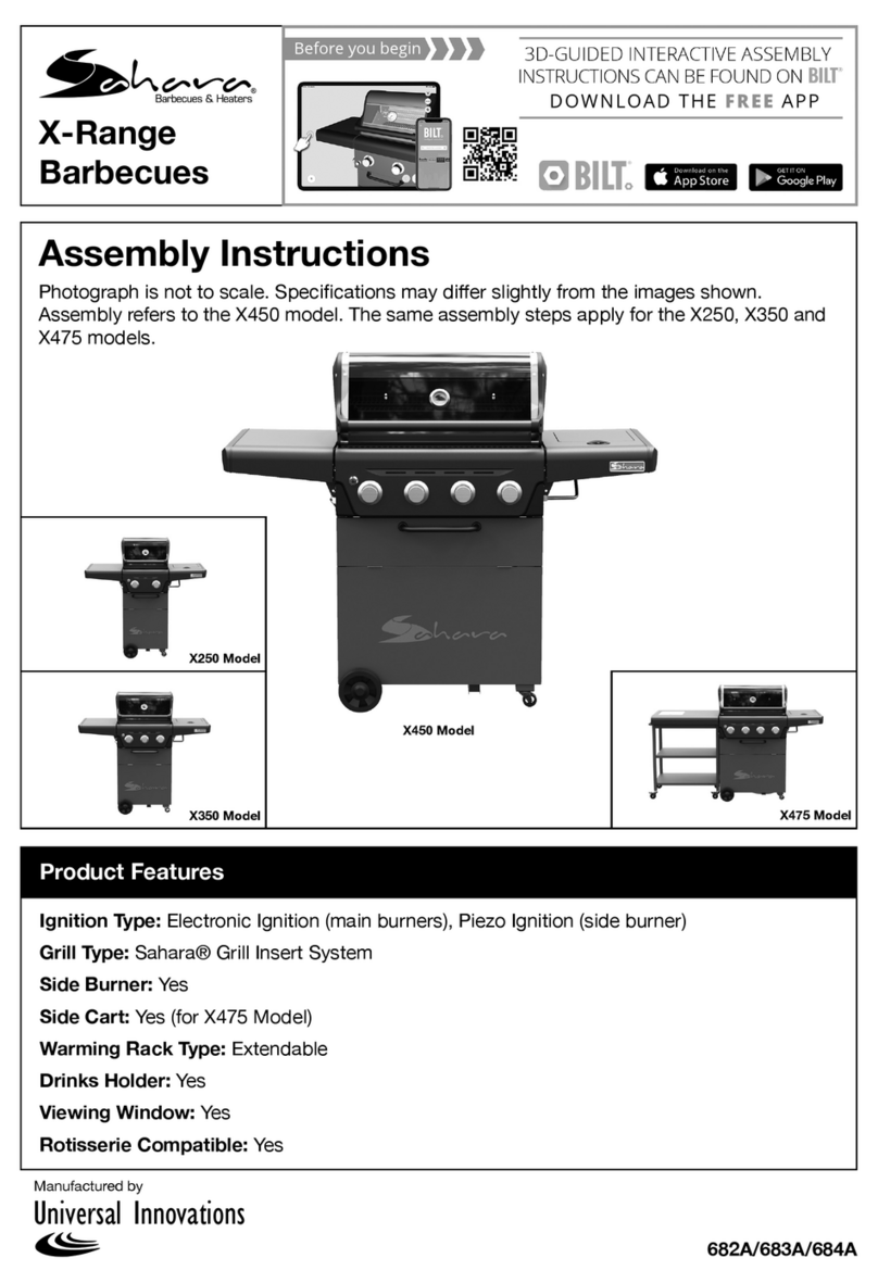 Universal Innovations Sahara X Series Assembly instructions