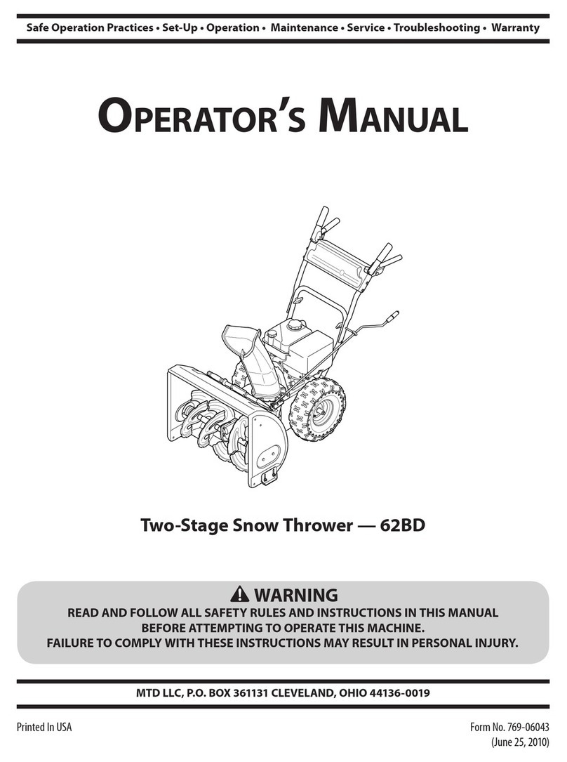 MTD 62BD User manual