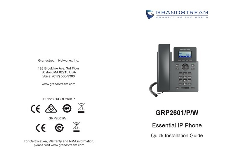 Grandstream Networks GRP2601/P/W User manual
