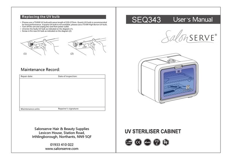 Salonserve SEQ343 user manual Salonserve SEQ343 user manual