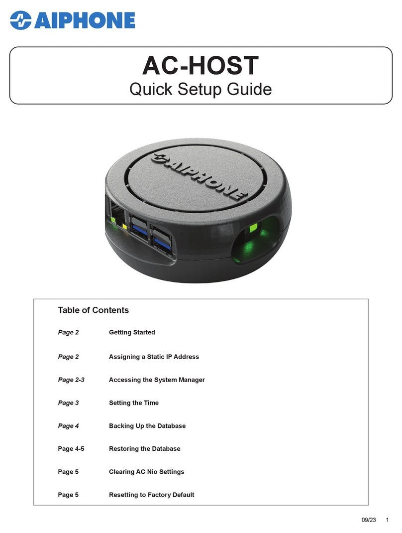Aiphone AC-HOST Quick setup guide