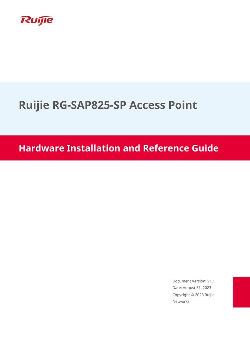 Ruijie RG-SAP825-SP Installation and operating manual Ruijie RG-SAP825-SP Installation and operating manual