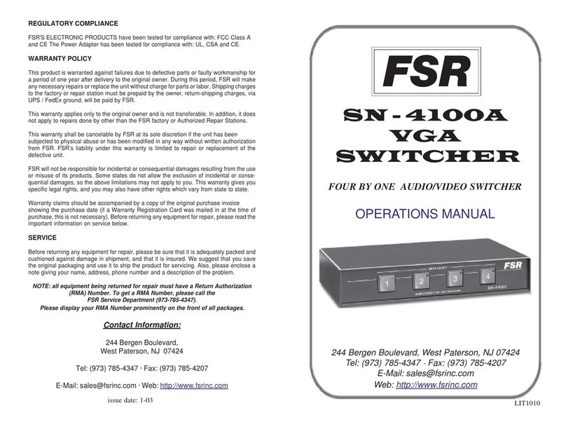 FSR SN-4100 User manual