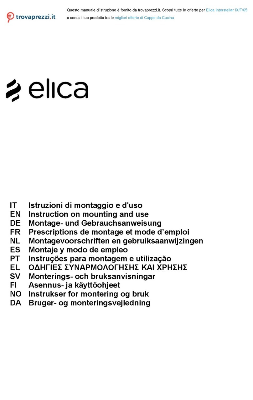 ELICA INTERSTELLAR IX/F/65 Instruction on mounting and use