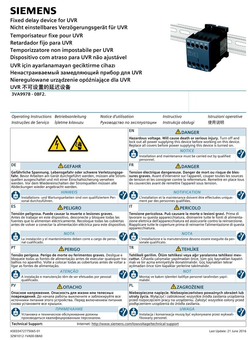Siemens 3VA9978-0BF2 Series User manual