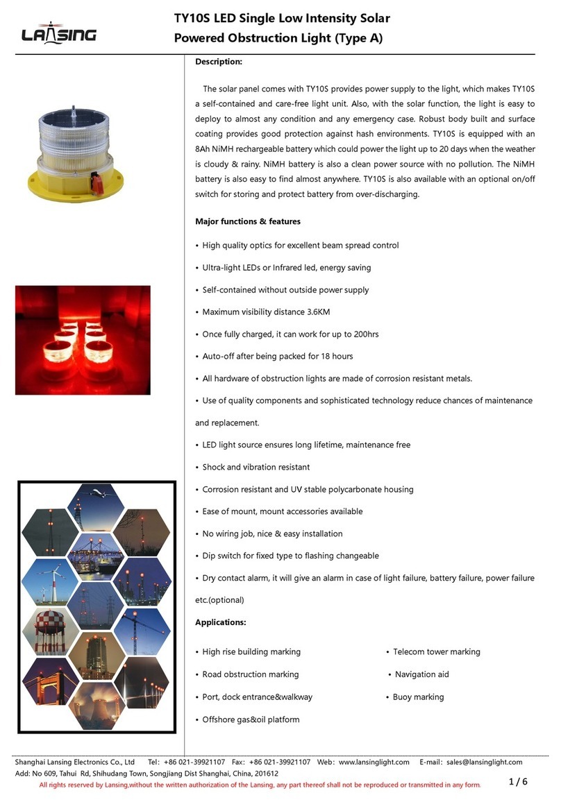 LANSING LIGHTING TY10S User manual