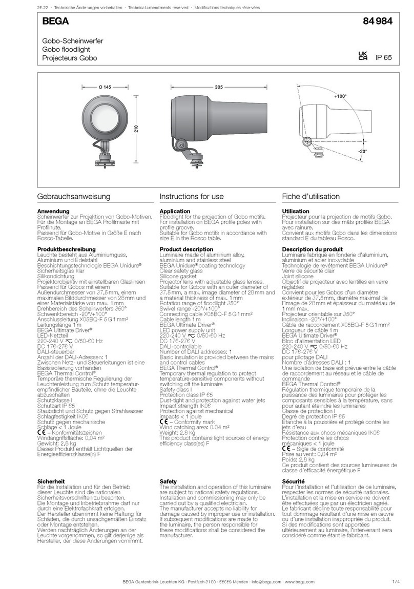 BEGA 84 984 Instructions for use